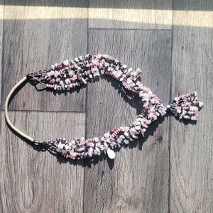 Mary Cortez, Navajo pink quartz beaded necklace.